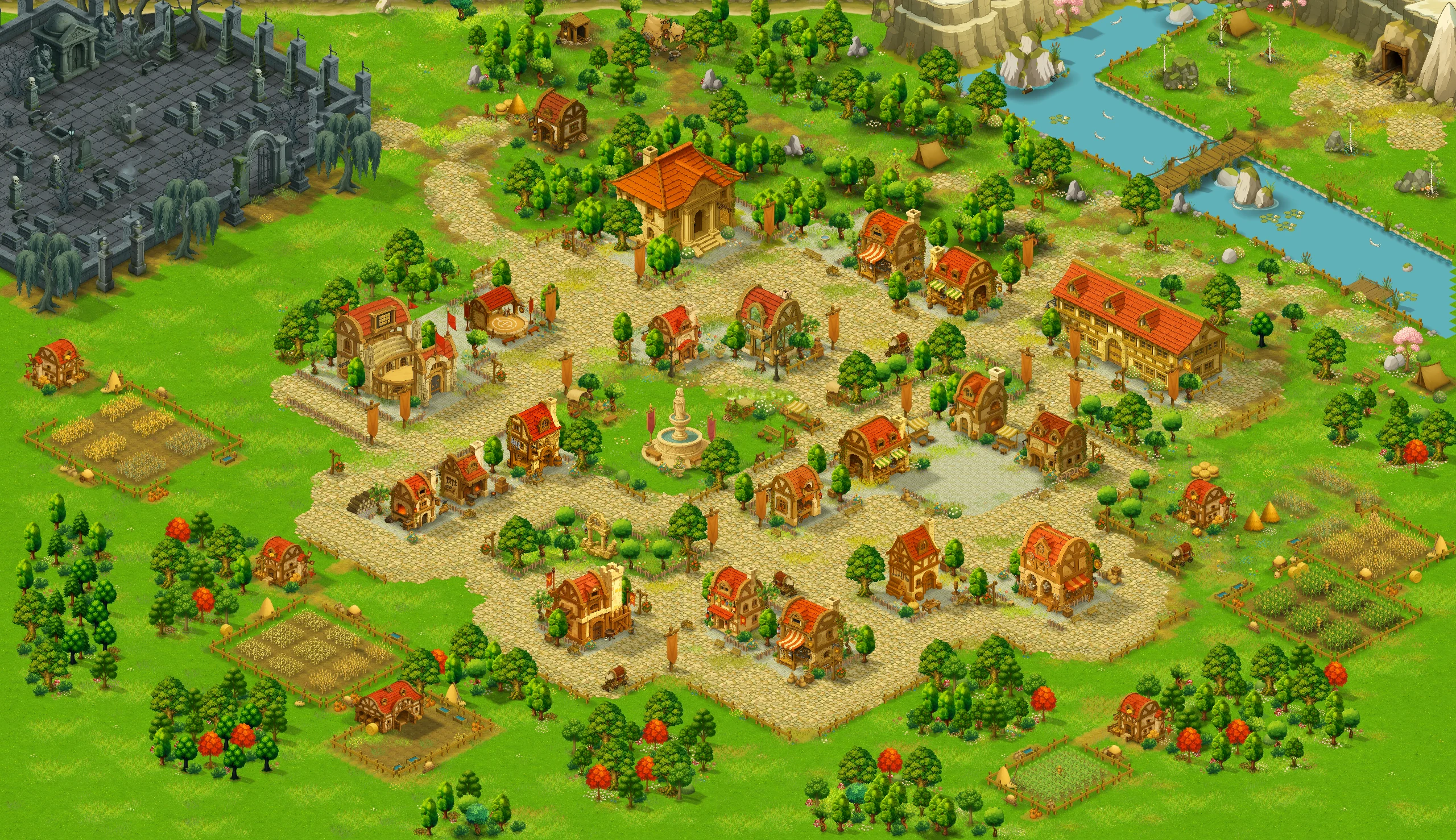 Carte de Honeywheel, la ville de Valdoria